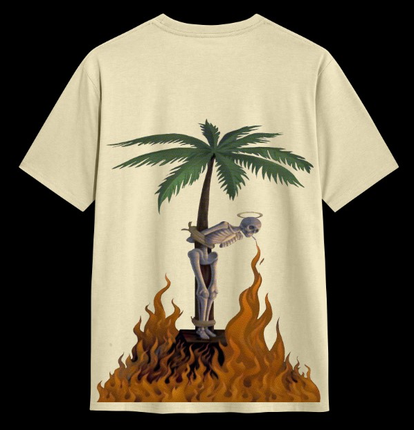 NOC "Warrior Not Worrier" Beige Tee | Unburied Mythos Collection